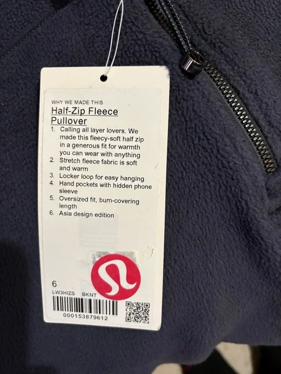 lululemon Athletica Dark Navy Quarter-Zip Fleece Pullover - Picture 7 of 8